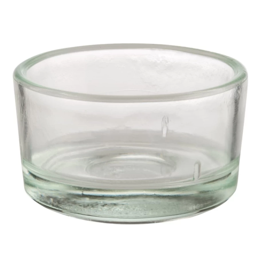 Käthe Wohlfahrt Glass Tea Light Holder - 0.79" Height, 1.77" Diameter - Decorative Candle Stand