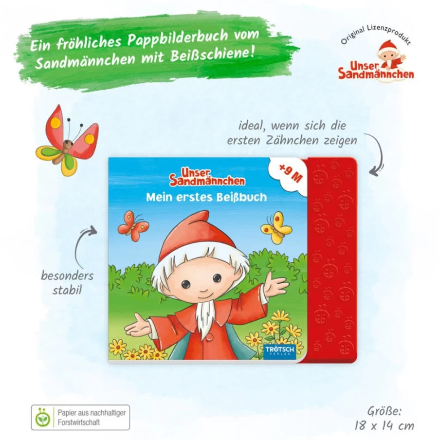"My First Bite Book Sandman by Trötsch Verlag – Interactive Baby Teething Toy"
