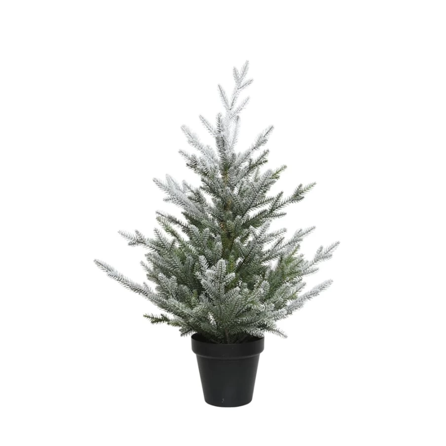"Käthe Wohlfahrt Snowy Christmas Tree in Pot - 29.53 Inch Festive Holiday Decor"