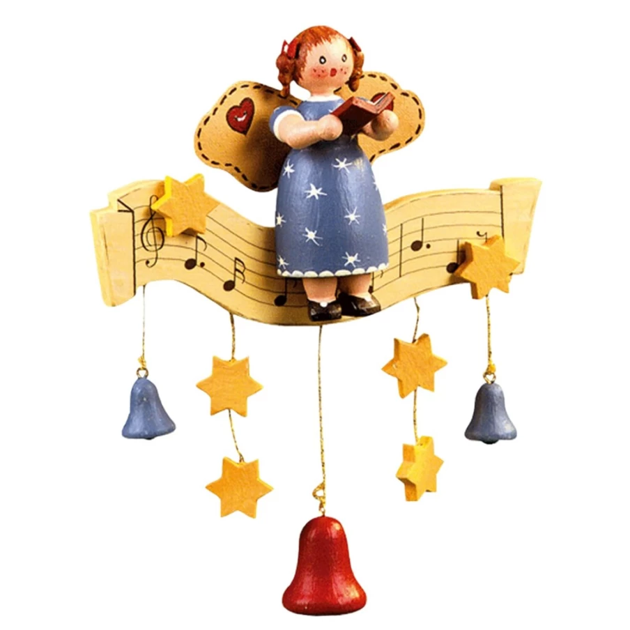 "Käthes Original Musical Angel - Collectible Christmas Figurine with Hand-Painted Details"
