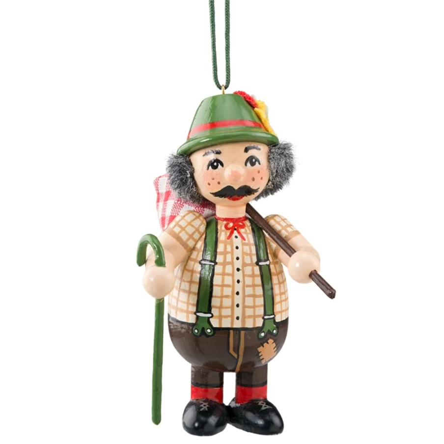 Käthes Original Wooden Hiker Buddy Handcrafted Figurine - Collectible Outdoor Enthusiast Gift