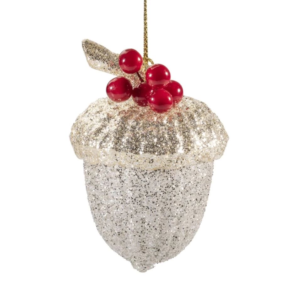 "Käthe Wohlfahrt Glittering Acorn Christmas Ornament – Sparkling Holiday Decoration"