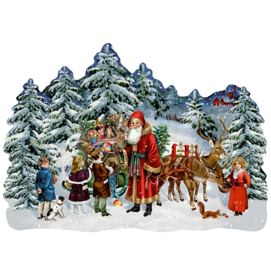 Käthe Wohlfahrt Winter Forest Sledge Advent Calendar - Festive Christmas Countdown Decor