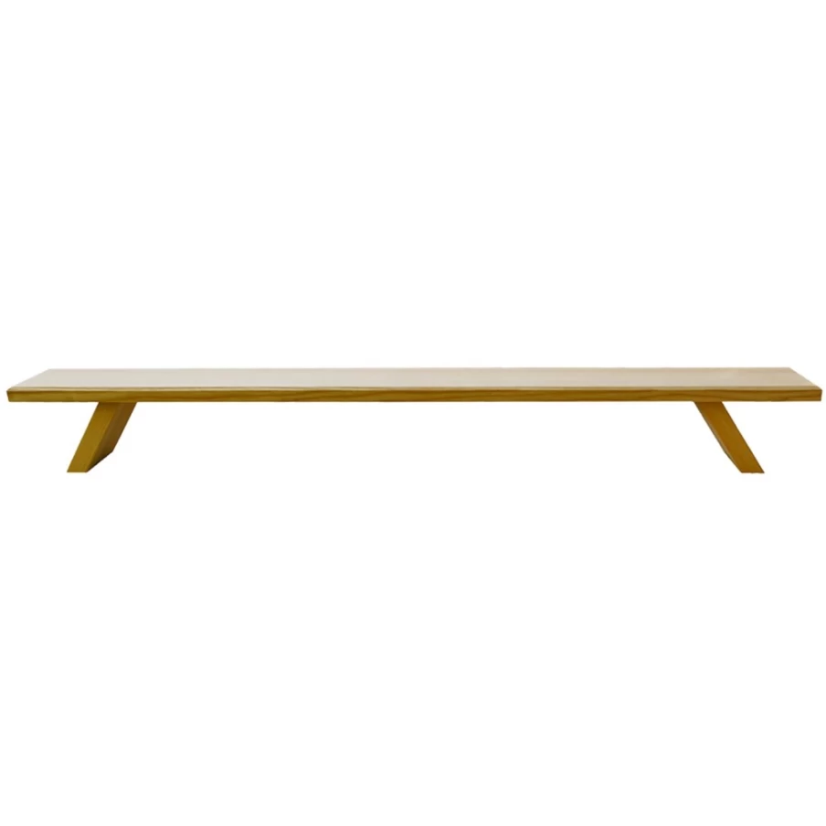Käthe Wohlfahrt 31 Inch Traditional German Window Bench for Schwibbogen Display - Handcrafted Wooden Decorative Shelf