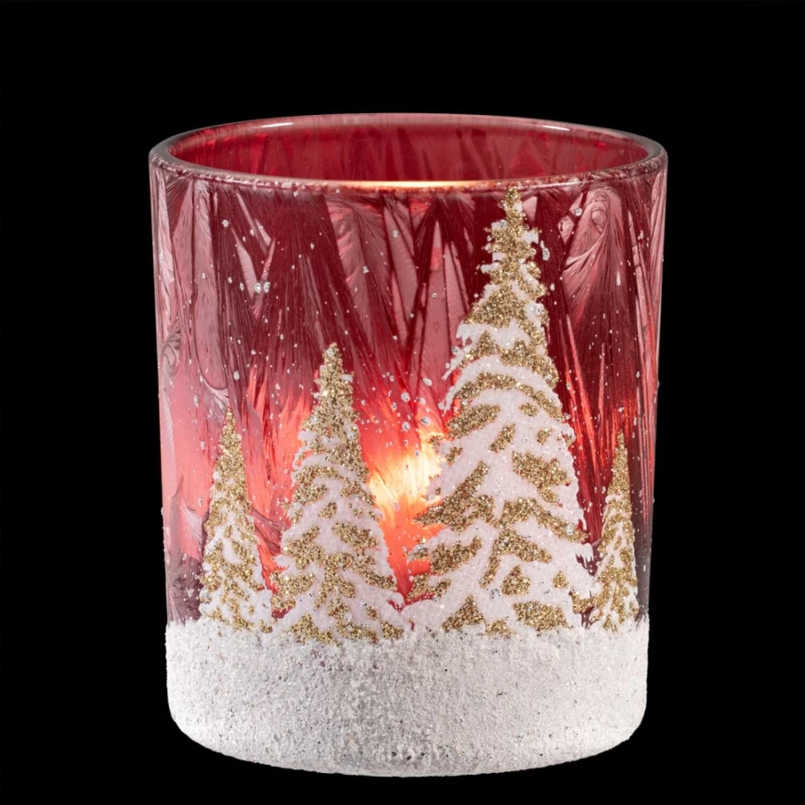 Käthe Wohlfahrt Winter Forest Tealight Holder - Decorative Christmas Candle Holder