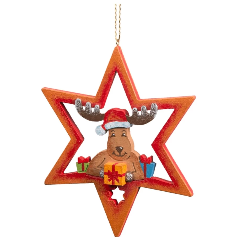 "Käthes Original Reindeer Christmas Ornament – Handcrafted Holiday Decor"