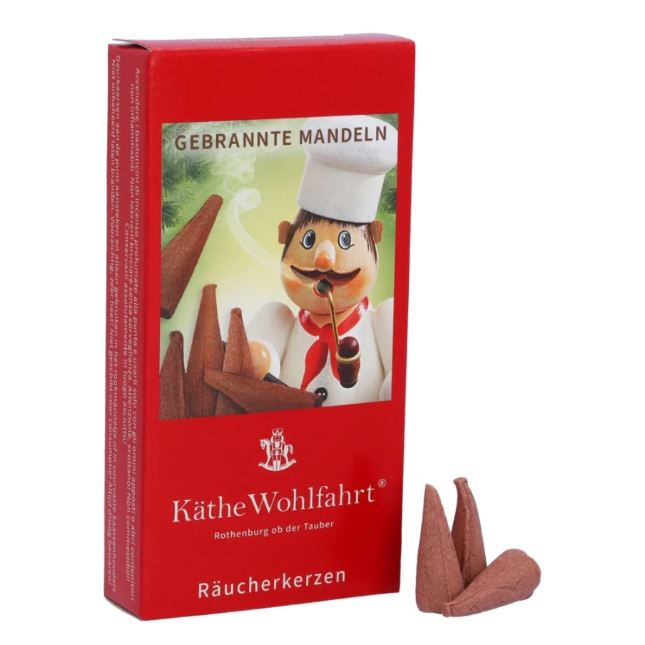 Käthe Wohlfahrt Roasted Sugar Almond Scented Incense Cones for Aromatic Relaxation
