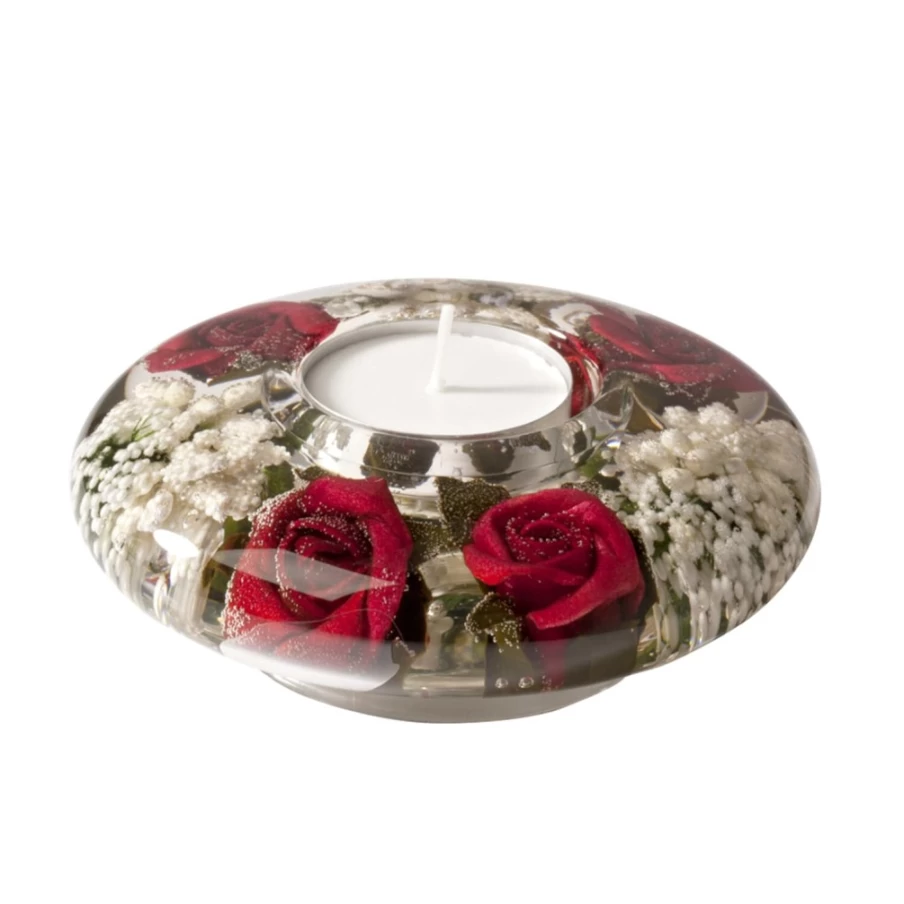 Käthe Wohlfahrt Dreamlight "Pretty Rose" Ufo Mini Kerzenhalter - Dekorative Rosen Kerzenständer für Zuhause