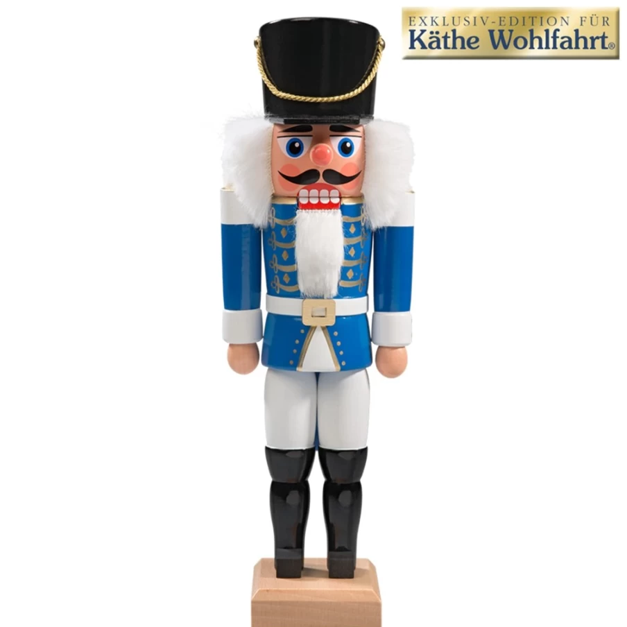 HODREWA Blue Hussar Nutcracker Soldier Decoration - 10.6 Inch Christmas Ornament & Collectible Gift
