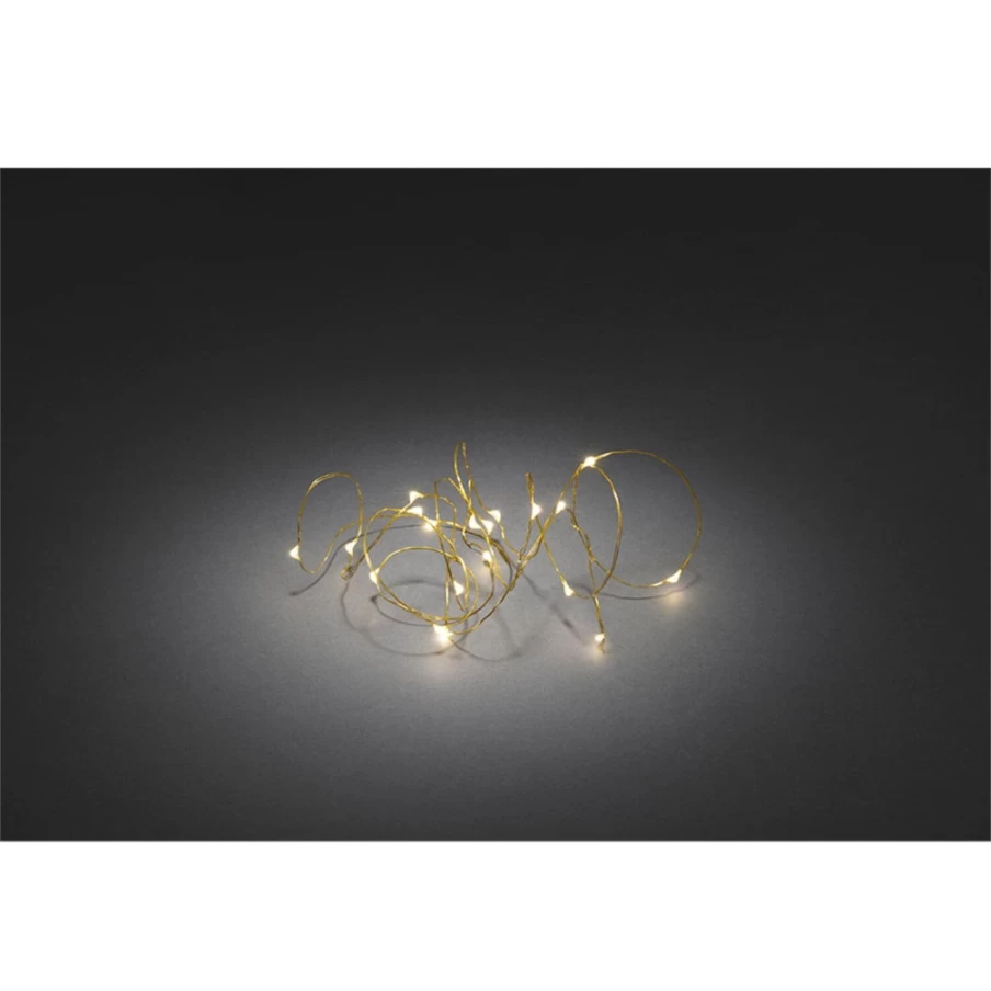 KONSTSMIDE Brass LED Light Set - 240cm Decorative String Lights for Indoor/Outdoor Use