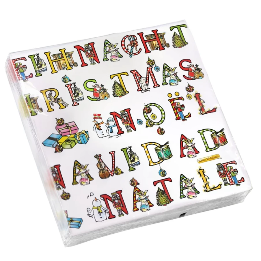 Festive Christmas Paper Napkins by Käthe Wohlfahrt – Holiday Party Decorations