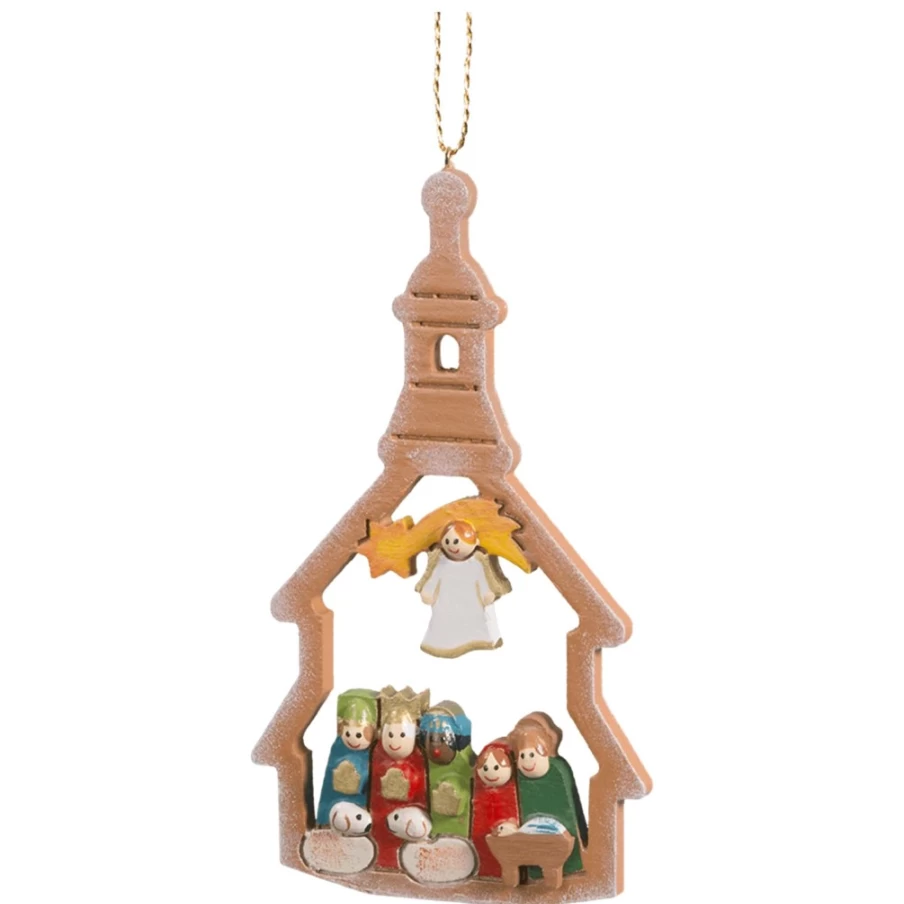 "Käthes Original Seiffen Church Handmade German Wooden Christmas Decoration"