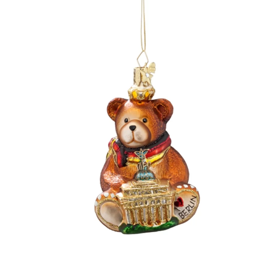 "Poesie in Glas Berlin Bear - Brown Plush Stuffed Animal Toy"