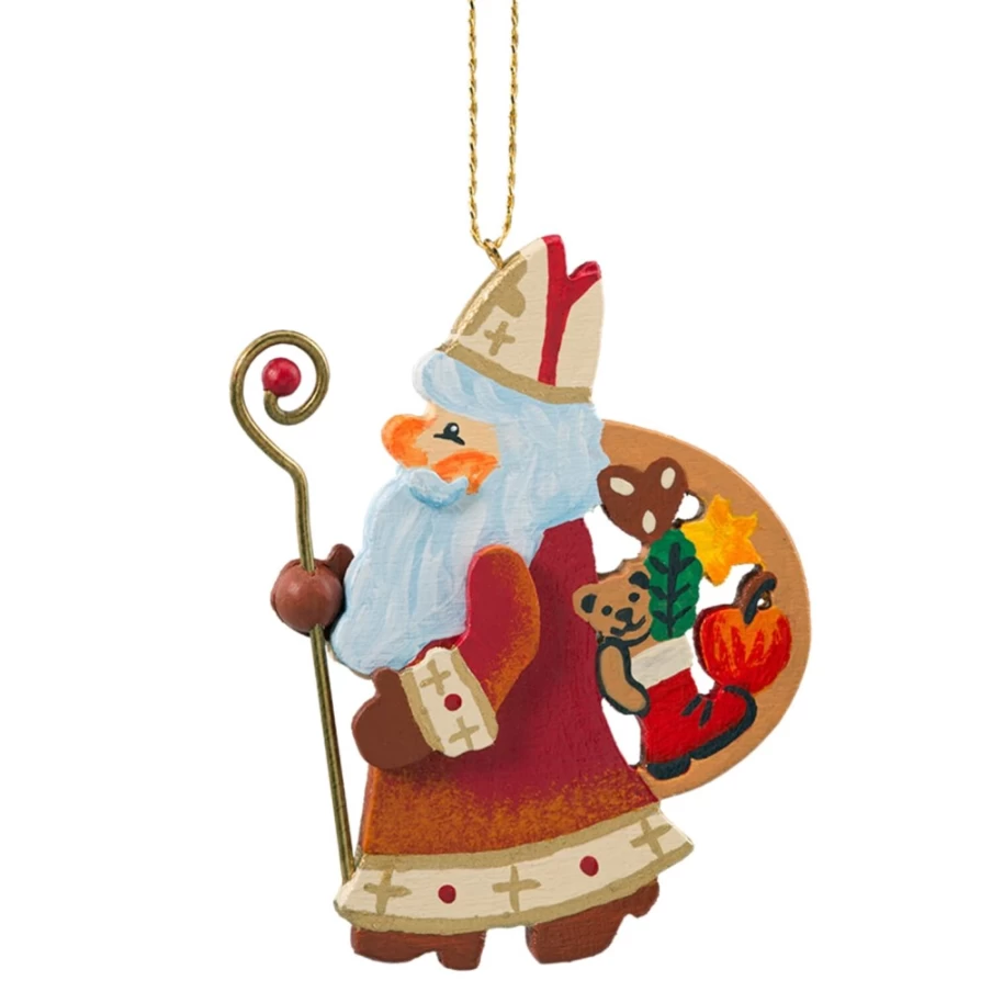 "Käthes Original Saint Nicholas Christmas Figurine – Handcrafted Holiday Decoration"