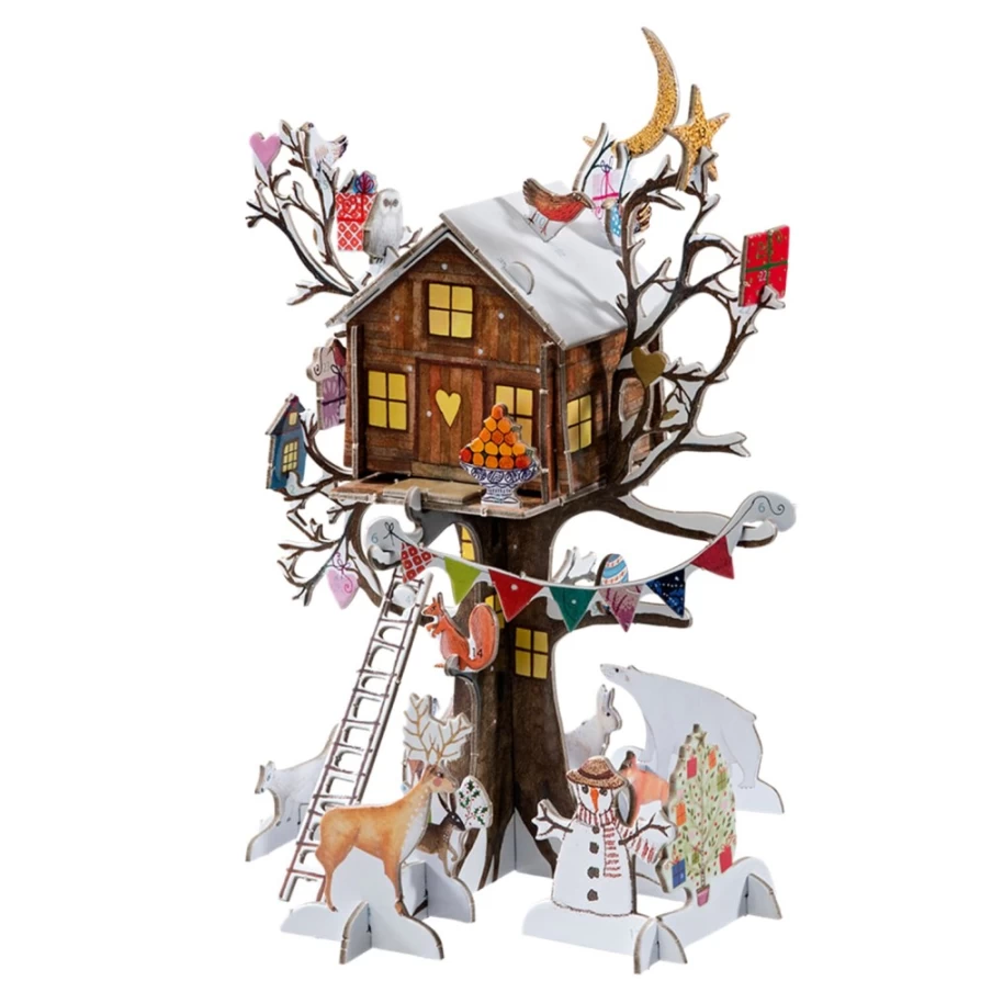 Käthe Wohlfahrt Christmas Treehouse Advent Calendar - Festive Holiday Countdown Decor
