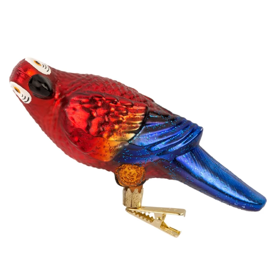"Poesie in Glas Parrot - Unique Handcrafted Decorative Item"
