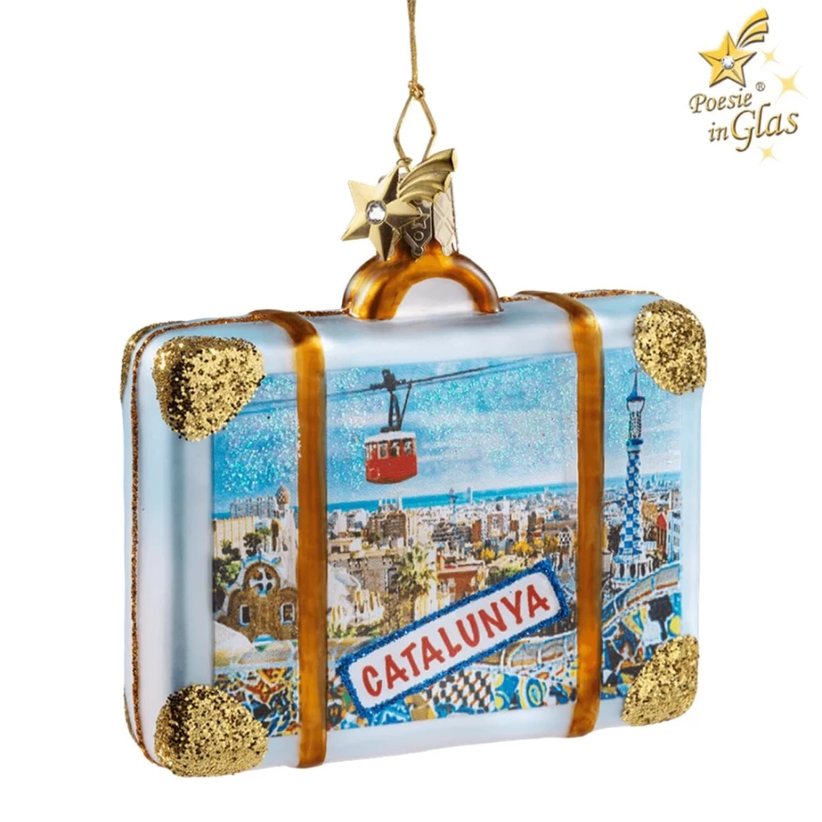 Poesie in Glas Barcelona Suitcase - Lightweight Durable Luggage for Travel