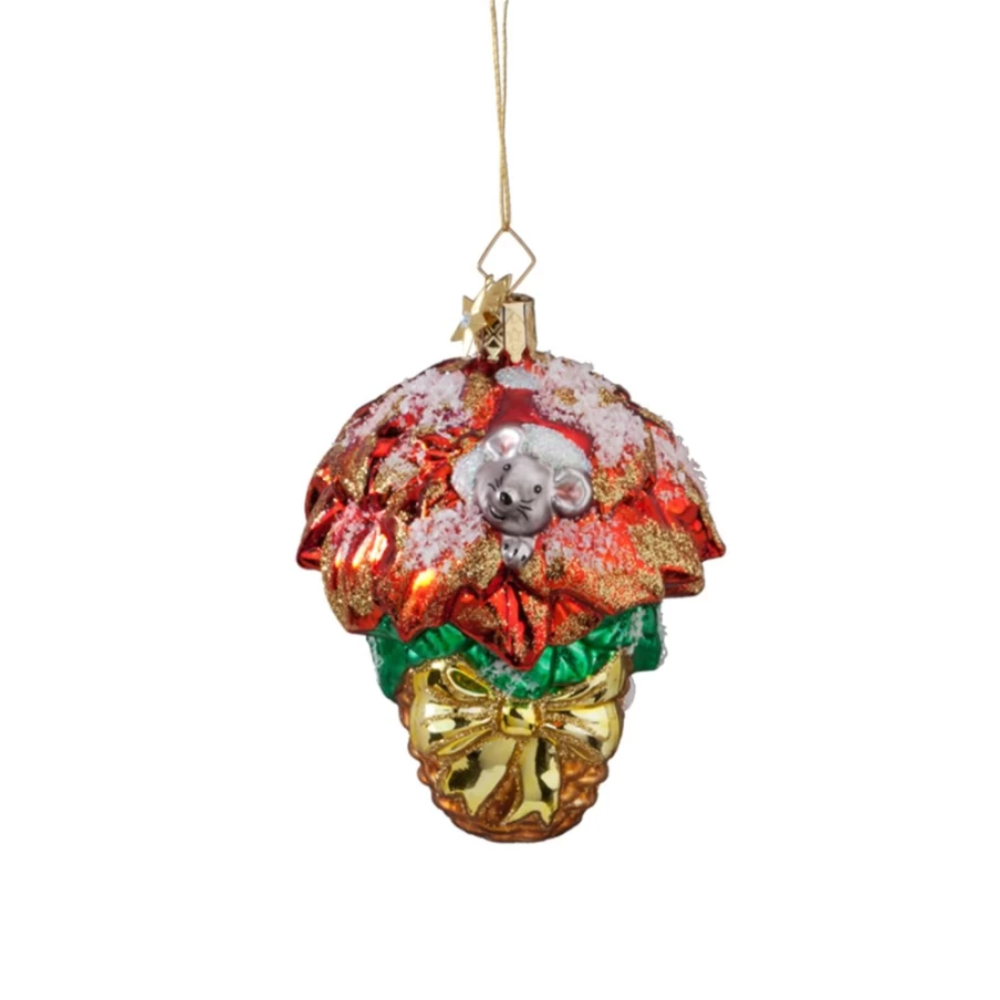 "Poesie in Glas Christmas Poinsettia - Festive Holiday Decoration"