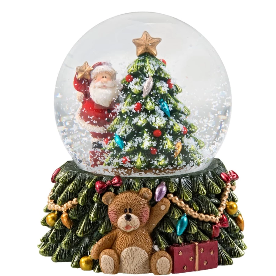 Käthe Wohlfahrt Christmas Snow Globe "Teddy's Christmas Dream" Collectible Holiday Decoration