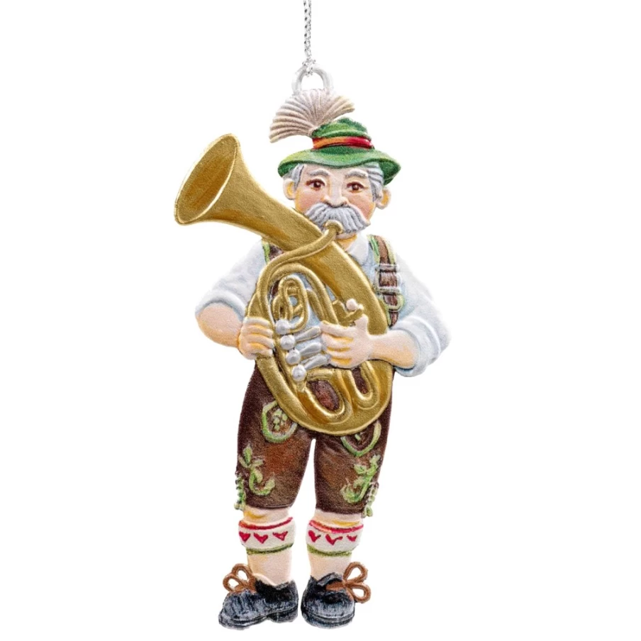 "Käthe Wohlfahrt Original Bavarian Musician with Tuba – German Christmas Decor"