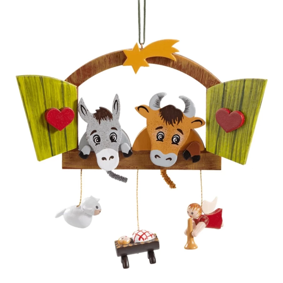 Käthes Original Nativity Scene Window Sticker - Christmas Decorative Glass Art