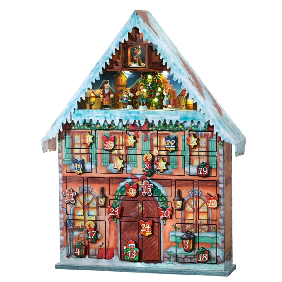 Käthe Wohlfahrt Christmas Joy Advent Calendar House - Festive Holiday Countdown Decor