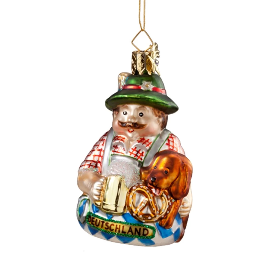 "Poesie in Glas Bavarian Beer Stein with Dog Design – Traditional German Collectible Mug"