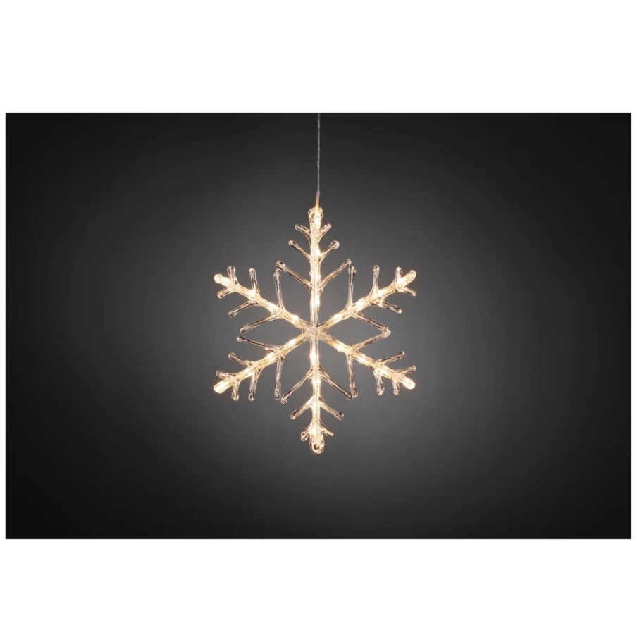KONSTSMIDE LED Acrylic Snowflake Decorative Light for Christmas and Winter Decor