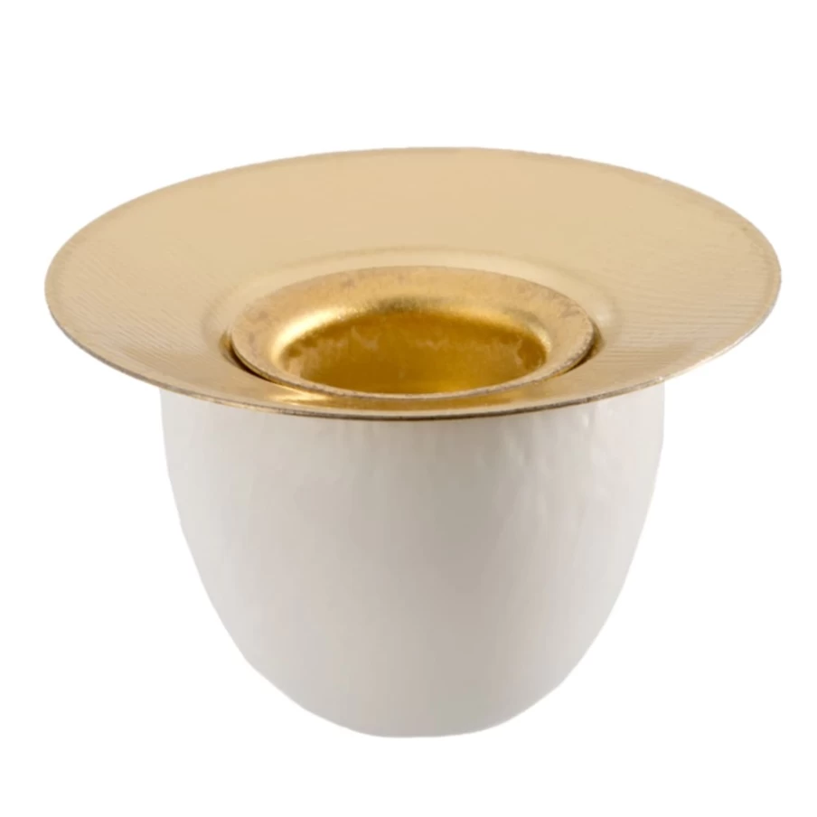 Richard Glässer White Ceramic Candle Holder 28mm Diameter 15mm Height Minimalist Home Decor