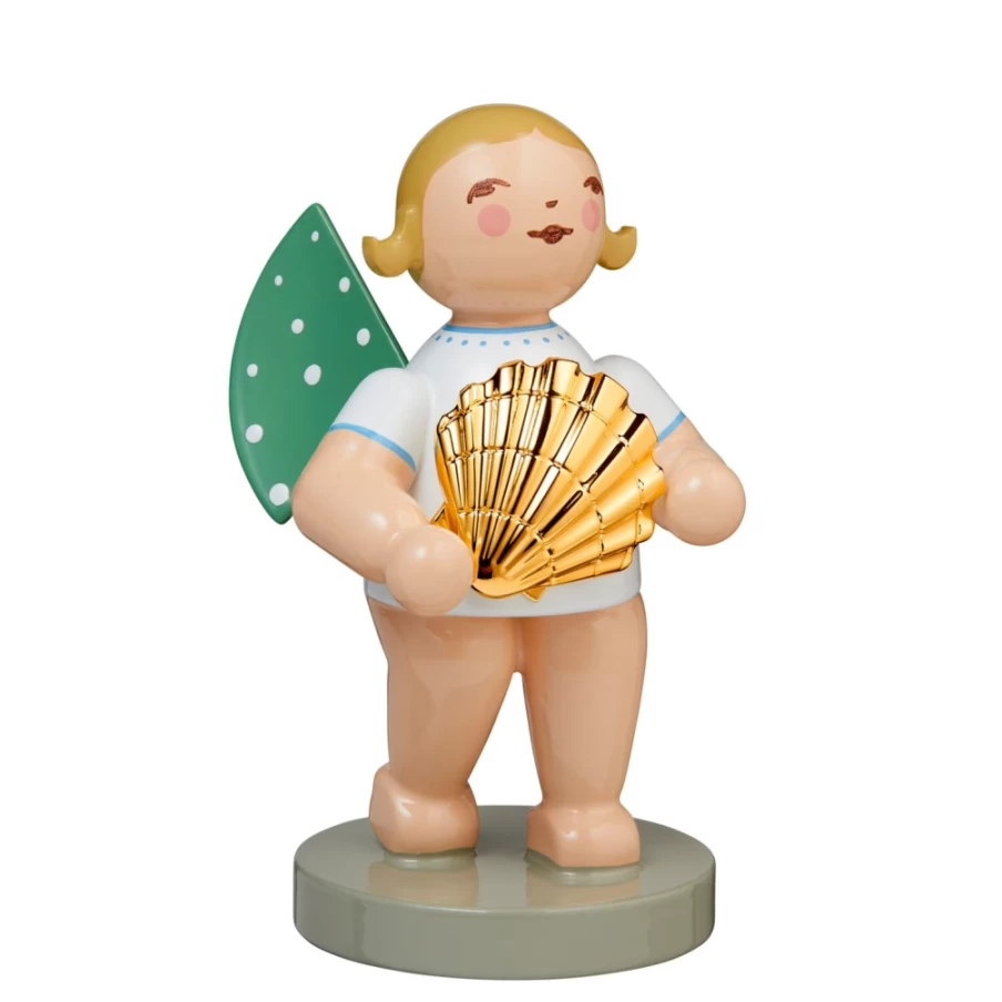 WENDT & KÜHN Gold Edition Angel With Seashell Explorer Collectible Figurine No.14