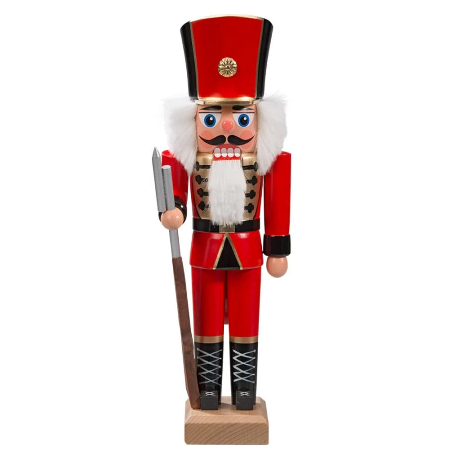 HODREWA Red Hussar Nutcracker Soldier Decoration - 10.6 Inch Christmas Collectible
