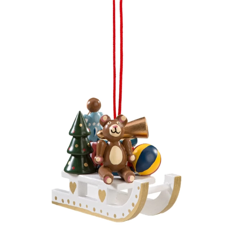 "Käthes Original Christmas Gift Sleigh - Handcrafted Holiday Decor & Festive Present Holder"
