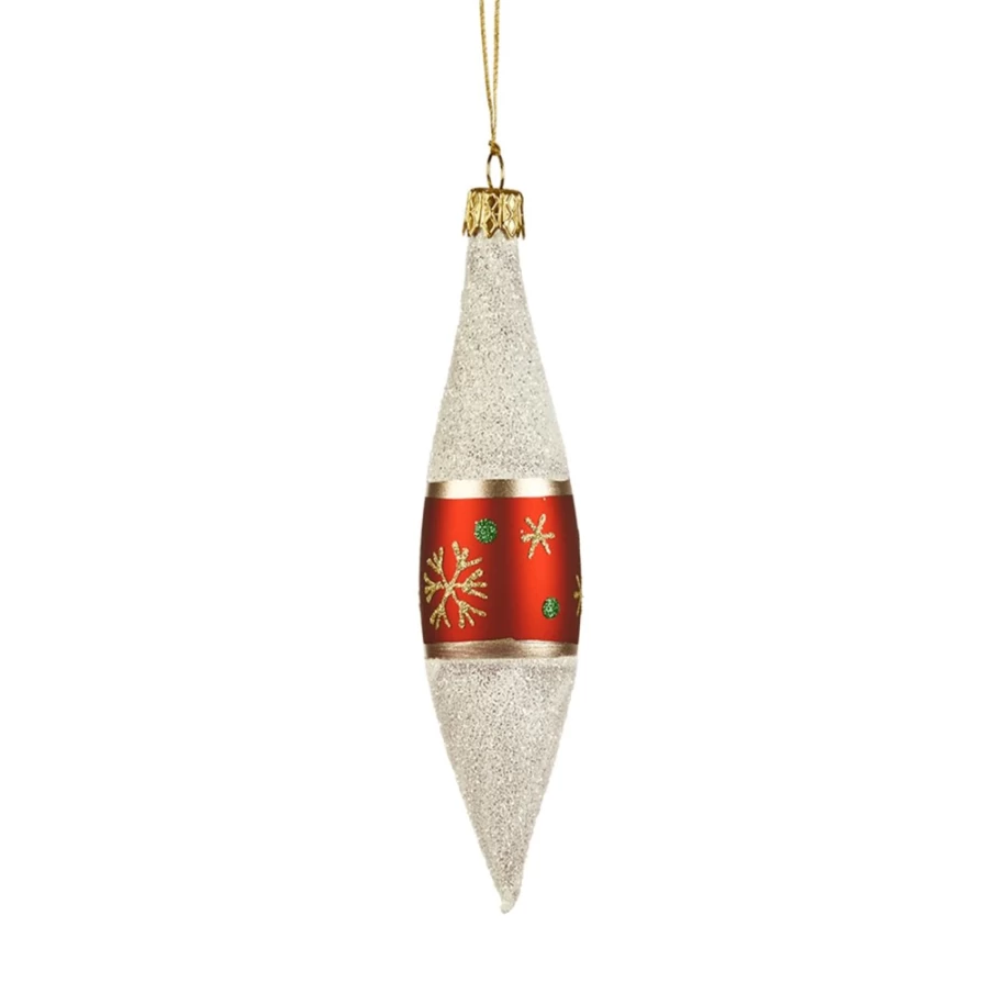 "Käthe Wohlfahrt Cone Frosty With Snowflakes - Handcrafted Christmas Ornament"