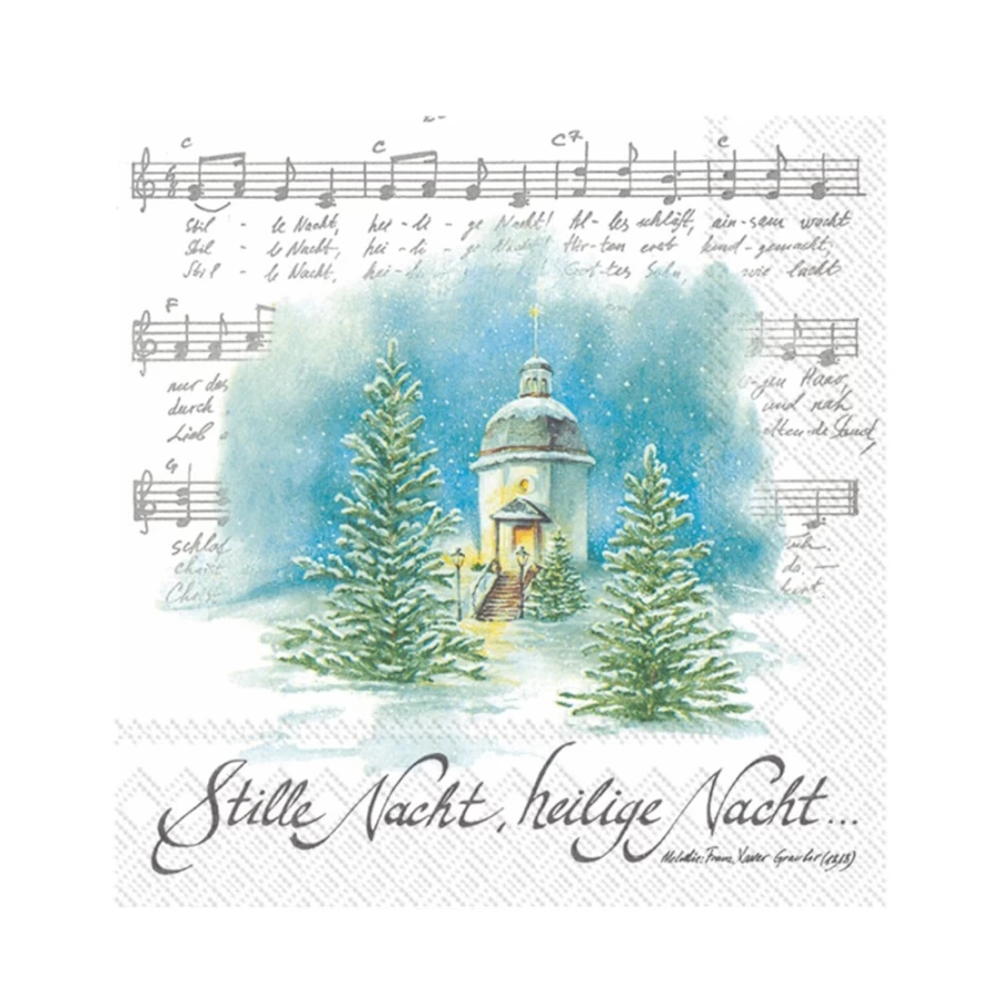 "Käthe Wohlfahrt Silent Night Christmas Paper Napkins - Festive Holiday Dining Decor"
