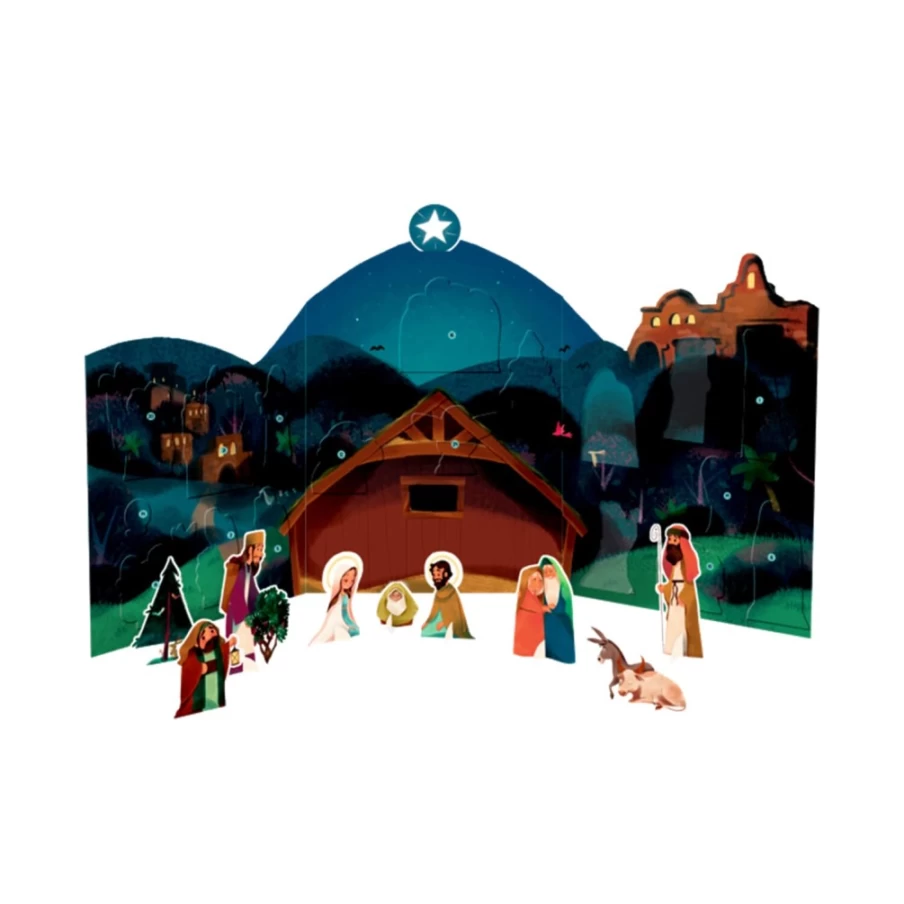"Käthe Wohlfahrt Christmas Nativity Advent Calendar Set – Traditional Holiday Countdown Decor"