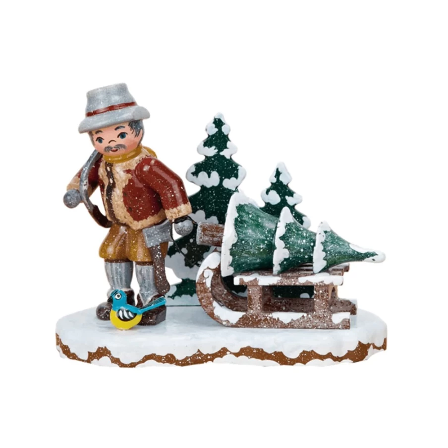 "Hubrig Volkskunst Winter Christmas Tree Thief Ornament – Festive Children’s Holiday Decoration"