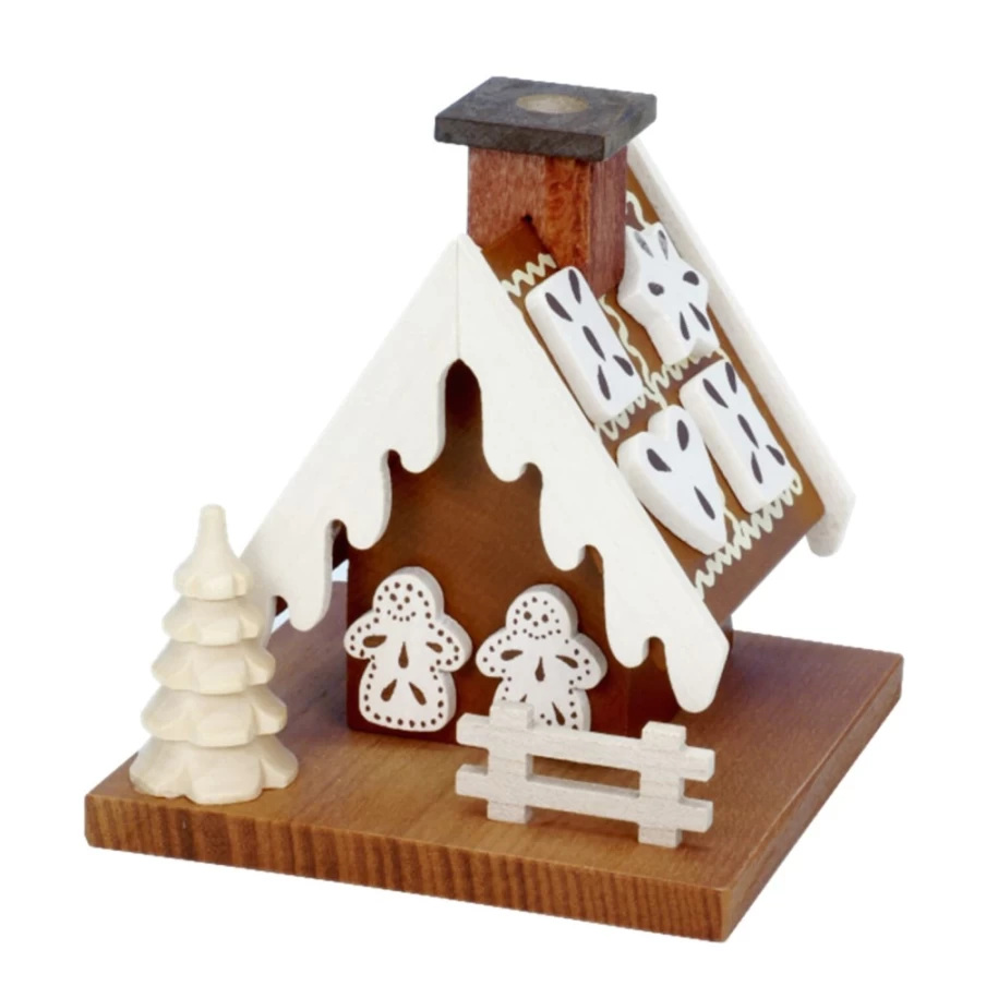 "Christian ULBRICHT Gingerbread House Incense Smoker - Handcrafted German Christmas Decor"