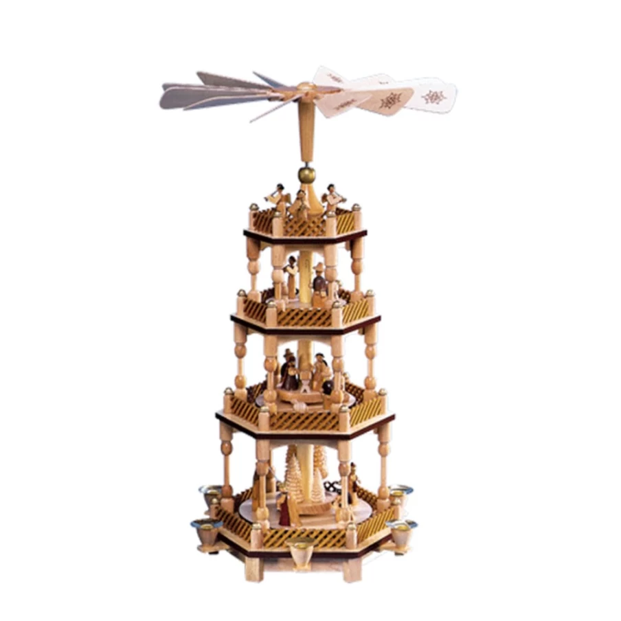 Käthe Wohlfahrt Christmas Pyramid "Manger Scene" Nativity Wooden Decoration