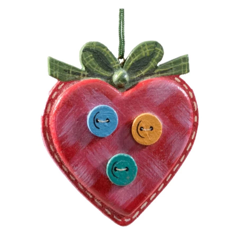 "Käthes Original Heart Patchwork - Handmade Decorative Textile Art"