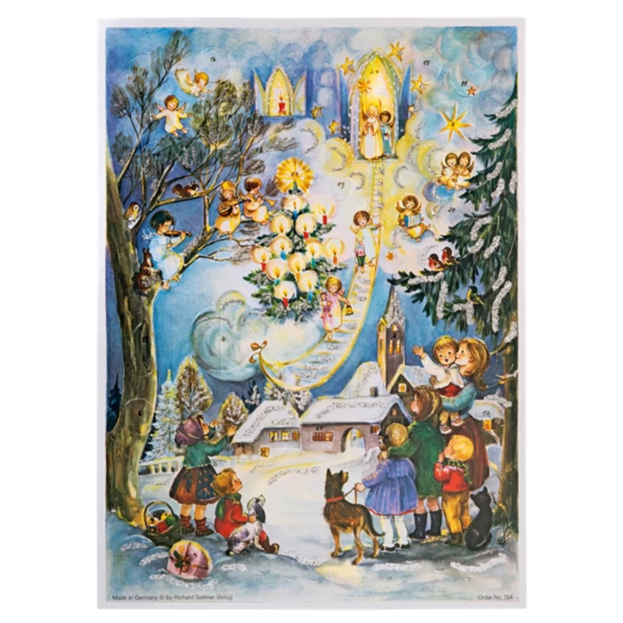 Käthe Wohlfahrt Angel Steps Advent Calendar - Traditional German Christmas Countdown Decor