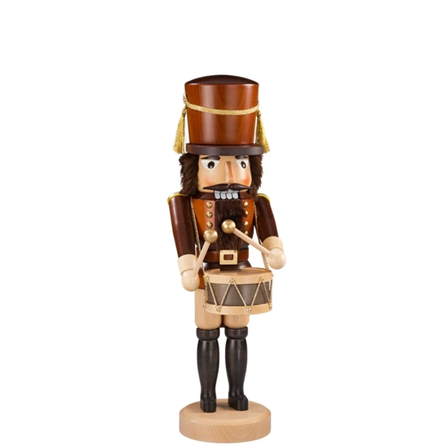 Christian ULBRICHT Handcrafted 16.1" Drummer Nutcracker - German Wooden Christmas Decoration