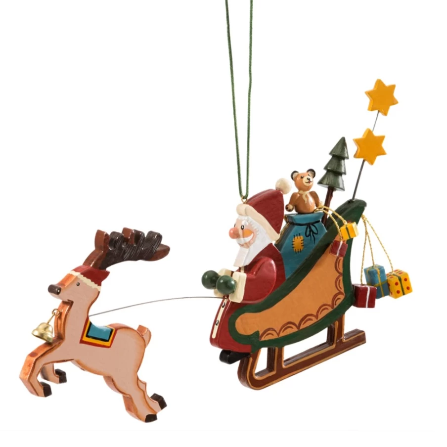 "Käthes Original Sleigh Ride Christmas Decoration – Handcrafted Holiday Collectible"
