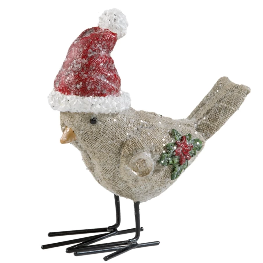 "Käthe Wohlfahrt Christmas Bird Ornament with Festive Holiday Cap"