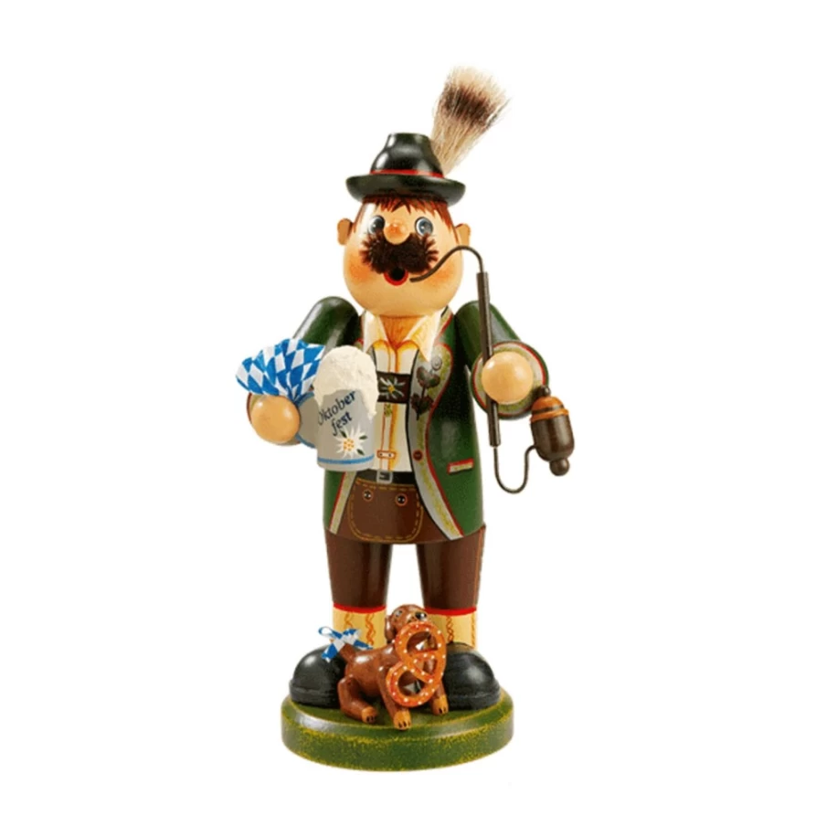 Käthes Original Bavarian Holzknoddl Incense Smoker "With Dog" Handmade German Christmas Decoration