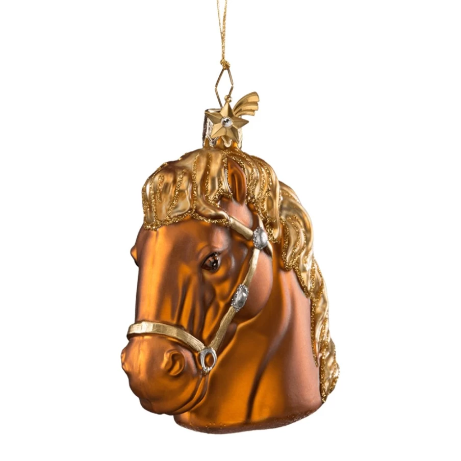 "Poesie in Glas Horse Head Brown Decorative Perfume Bottle"
