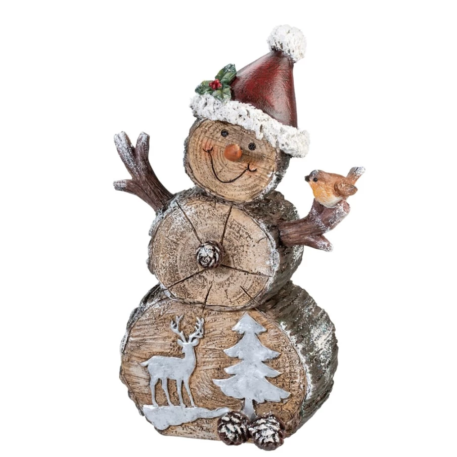 "Käthe Wohlfahrt Handcrafted Snowman with Bird Christmas Ornament"
