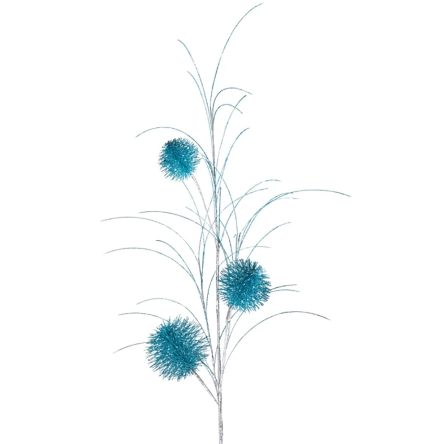 "Käthe Wohlfahrt Turquoise Christmas Ornament - Decorative Branch with Bobble for Holiday Tree"
