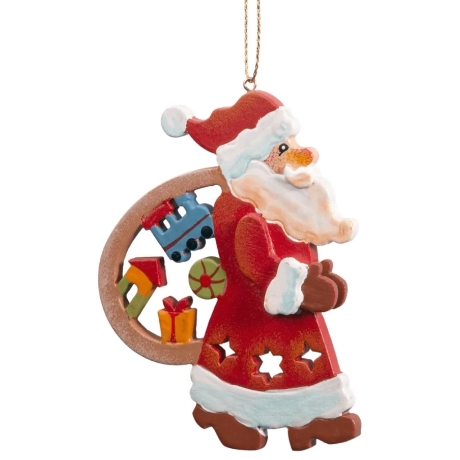 "Käthes Original Santa Claus with Gift Bag - Handcrafted Christmas Decoration"