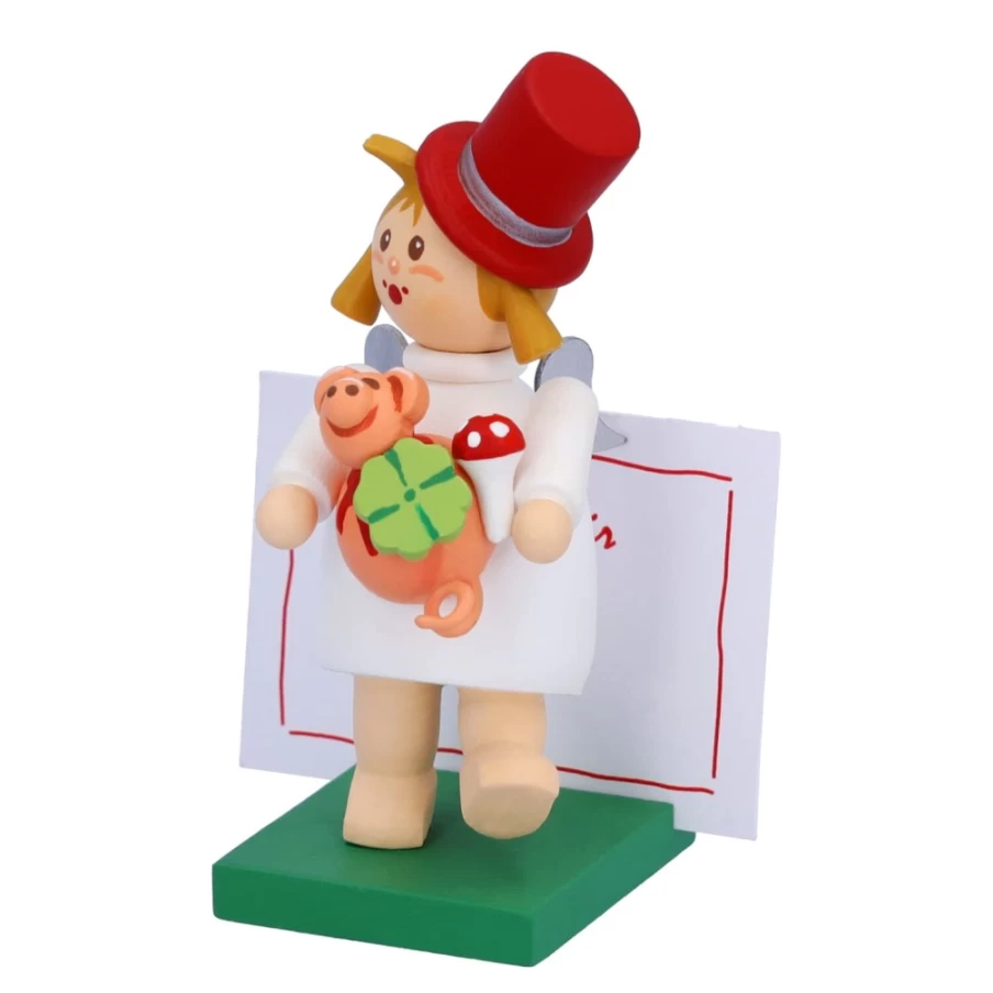"Käthes Original Angel Figurine with Lucky Charms – Collectible Good Luck Decor"