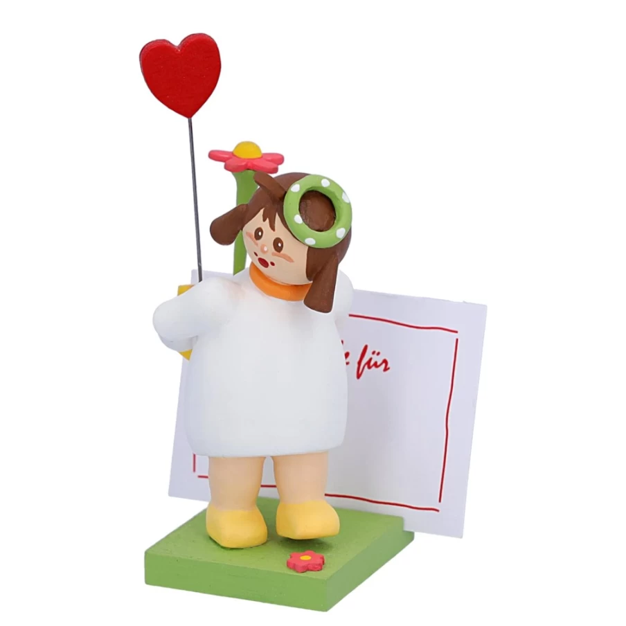 "Käthes Original Girl With Heart And Flowers Handmade Porcelain Figurine"